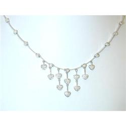 534  14K White Gold Diamond Necklace