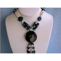 5273 Gemstones and Pearl Necklace