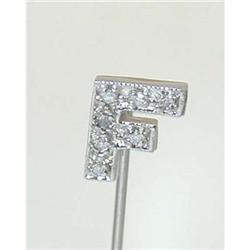 478 14k White Gold Diamond Pin