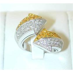 417 ENIGMA "Gianni Bulgari" 18KW Dia/Sap Ring