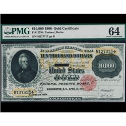 1900 $10,000 Gold Certificate PMG 64