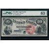 Image 1 : 1880 $10 Jackass Legal Tender Note PMG 63EPQ