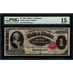 1891 $1 Martha Washington Silver Certificate PMG 15