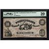 Image 1 : 1861 $10 Confederate States of America Note PMG 20