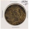 Image 1 : 1934-D $1 Peace Silver Dollar Coin