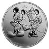 Image 1 : 2020 $2 Disney Mickey and Minnie Silver Niue Coin
