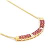 Image 2 : Plated 18KT Yellow Gold 2.25ctw Ruby and Diamond Pendant with Chain