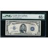 Image 1 : 1934B $5 Silver Certificate PMG 65EPQ