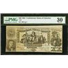 Image 1 : 1861 $20 Confederate States of America Note PMG 30