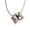 Image 4 : Hermes White Silver-Tone Pop H Pendant Necklace