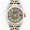 Image 1 : Rolex Ladies 2 Tone 14K Slate Grey Diamond 26MM Datejust Wristwatch