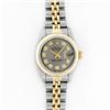 Image 2 : Rolex Ladies 2 Tone 14K Slate Grey Diamond 26MM Datejust Wristwatch