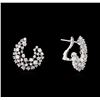 Image 2 : 3.00 ctw Diamond Earrings - 14KT White Gold