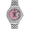 Image 2 : Rolex Ladies Stainless Steel Pink MOP Diamond Datejust Wriwatch