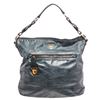 Image 2 : Prada Blue Distressed Leather Medium Shoulder Bag