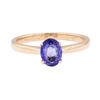 Image 2 : 0.98 ctw Blue Sapphire Ring - 18KT Rose Gold