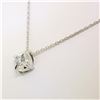 Image 3 : 14kt White Gold 0.20 ctw Diamond Solitaire Pendant Necklace