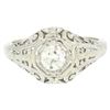 Image 2 : 18k White Gold Filigree 0.41 ctw European Cut Diamond Ring