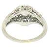 Image 4 : 18k White Gold Filigree 0.41 ctw European Cut Diamond Ring