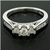 Image 2 : 14k White Gold .55 ctw Round Brilliant Cut Diamond 3 Stone Promise Engagement Ri
