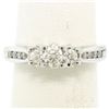 Image 3 : 14k White Gold .55 ctw Round Brilliant Cut Diamond 3 Stone Promise Engagement Ri