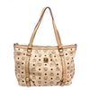 Image 3 : MCM Cream Coated Canvas Visetos Medium Tote Bag