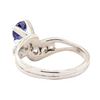 Image 3 : 0.92 ctw Blue Sapphire and Diamond Ring - 14KT White Gold