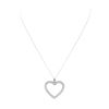 Image 2 : 1.00 ctw Diamond Heart Shaped Pendant with Chain - 14KT White Gold