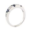 Image 4 : 0.90 ctw Diamond and Sapphire Ring - 14KT White Gold