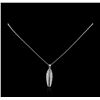 Image 2 : 0.82 ctw Diamond Pendant With Chain - 14-18KT White Gold