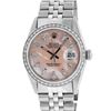 Image 1 : Rolex Mens Stainless Steel Baguette Diamond 36MM Datejust Wristwatch