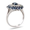 Image 2 : 1.65 ctw Blue Sapphire and 0.14 ctw Diamond 14K White Gold Ring