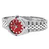 Image 5 : Rolex Womens Midsize 31mm Red Diamond Lugs & Ruby Datejust Wristwatch