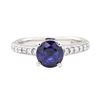 Image 2 : 2.01 ctw Sapphire and Diamond Ring - 14KT White Gold