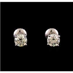 14KT White Gold 1.19 ctw Diamond Solitaire Earrings