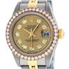 Image 2 : Rolex Ladies Quickset 2 Tone Champagne 1 ctw YG Diamond Datejust Wristwatch