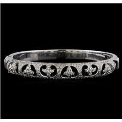 18KT White Gold 1.67 ctw Diamond Bangle Bracelet