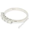 Image 6 : New 14kt White Gold 0.65 ctw 5 Stone Round Diamond Wedding Band Ring