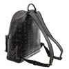 Image 2 : MCM Black Visetos Canvas Leather Medium Studded Backpack