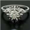 Image 2 : Vintage Platinum 0.68 ctw Round Transitional Diamond Solitaire Ring