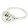 Image 4 : Vintage Platinum 0.68 ctw Round Transitional Diamond Solitaire Ring