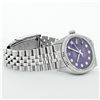 Image 6 : Rolex Mens Stainless Steel Purple Diamond 36MM Datejust Wristwatch With Rolex Bo