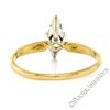 Image 5 : 18kt Yellow and White Gold 0.38 ctw Marquise Cut Diamond Solitaire Engagement Ri