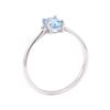 Image 4 : 0.52 ctw Blue Topaz and Diamond Ring - 14KT White Gold