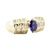 1.76 ctw Sapphire And Diamond Ring - 14KT Yellow Gold