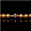 Image 3 : 10 - 14mm Golden South Sea Pearl 14K Yellow Gold Necklace