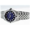 Image 7 : Rolex Mens Stainless Steel Blue Vignette Diamond & Sapphire Datejust Wristwatch