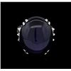 Image 2 : 53.63 ctw Blue Star Sapphire and Diamond Ring - 14KT White Gold