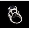 Image 3 : 53.63 ctw Blue Star Sapphire and Diamond Ring - 14KT White Gold