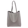 Image 1 : Saint Laurent YSL Grey Calfskin Leather Shopper Tote Bag